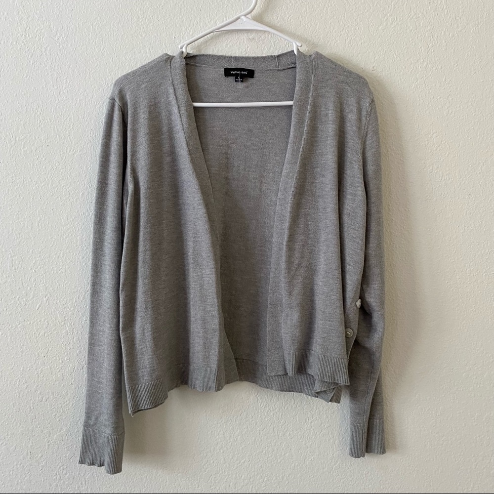 Verve Ami Gray Long Sleeve Sweater